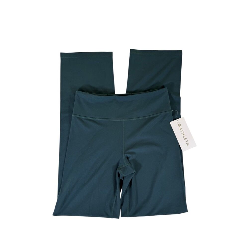 Athleta Green Elation Straight Leg Pants Size M